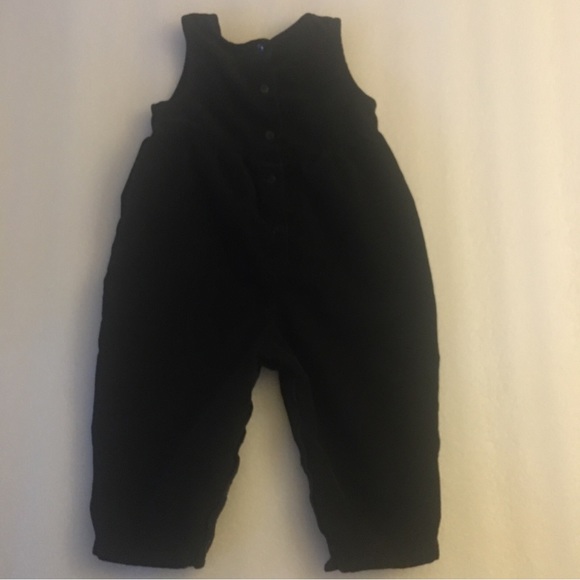 Oshkosh~Black Overalls~Corduroy with Flowers on Bib~18 Mos~VGUC~Lightweight - Picture 9 of 10